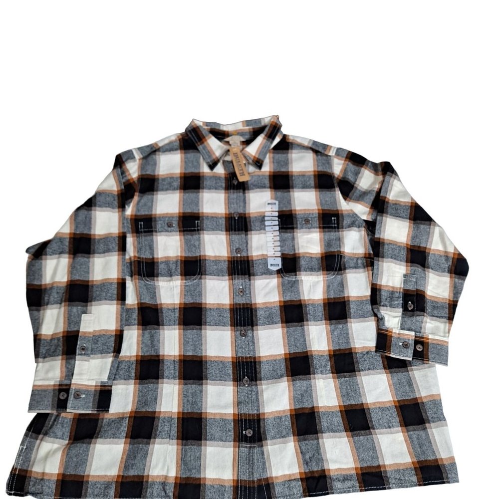 Duluth Trading Top Woman Size 4X Swingin Flannel Plaid Shirt Button Up Comfy